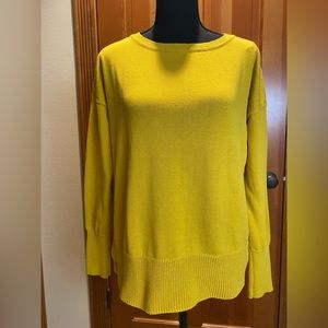 Tahari Gold Sweater with buttons down both sides. Size M